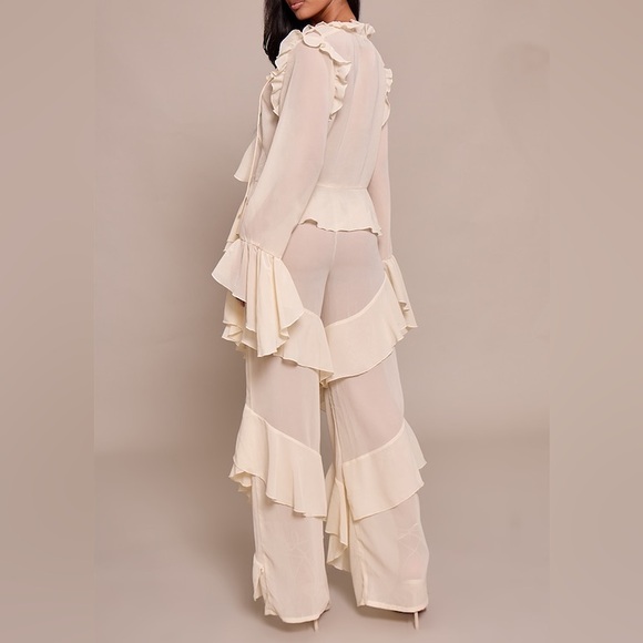 RED 2PCs Ruffled Pant Set - Picture 15 of 15